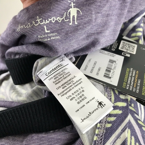 Smartwool Dress Purple Green Merino Wool Blend Out - Picture 6 of 6